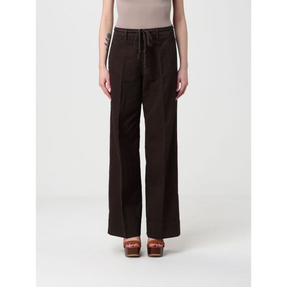 Mason's Women Mason's Wide Leg Trousers In Cotton And Linen